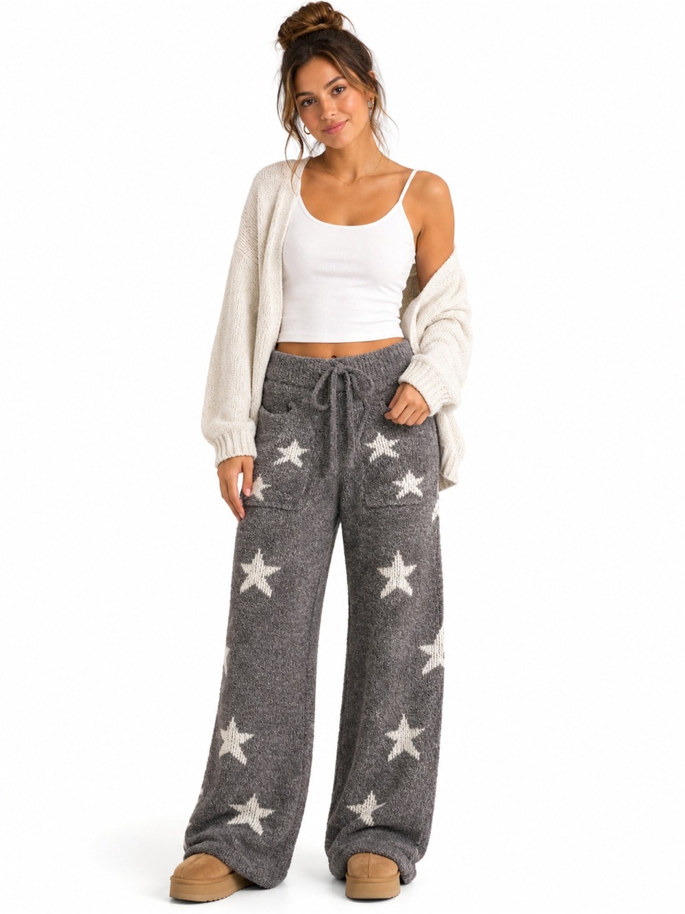 Knit star lounge pants size small NWT